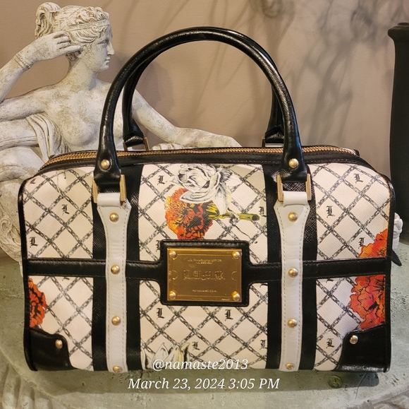 L.A.M.B. by Gwen Stefani Marigold Satchel Leather Luxury Designer Handbag #743 - Picture 1 of 13